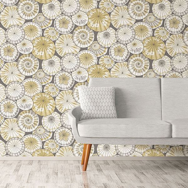 mikado-ochre-parasol-wallpaper-york-wallcoverings-2764-24358 - York Wallpaper Wallpaper
