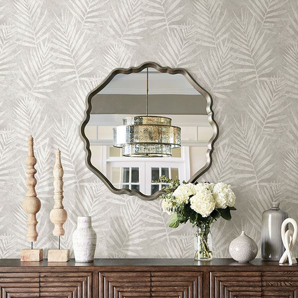 amador-silver-palm-wallpaper-york-wallcoverings-3117-675311 - York Wallcoverings Wallpaper