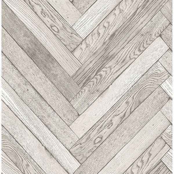 Altadena Light Grey Diagonal Wood Wallpaper - York Wallcoverings - 2767-23754