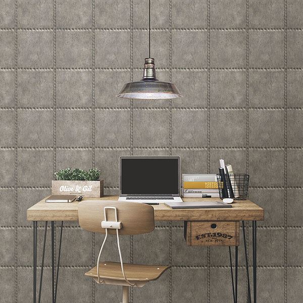 indium-silver-sheet-metal-wallpaper-york-wallcoverings-2767-22343 - York Wallcoverings Wallpaper
