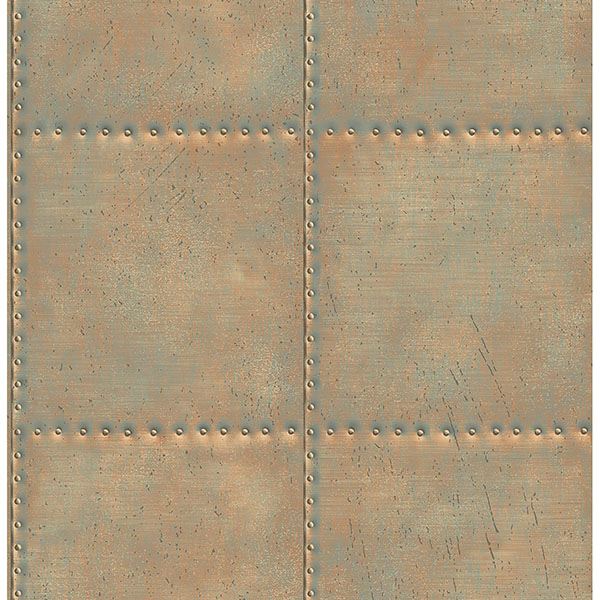 indium-bronze-sheet-metal-wallpaper-york-wallcoverings-2767-22344 - York Wallcoverings Wallpaper