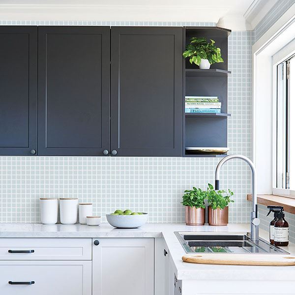tessellate-light-blue-glass-tile-wallpaper-york-wallcoverings-2767-23786 - York Wallcoverings Wallpaper