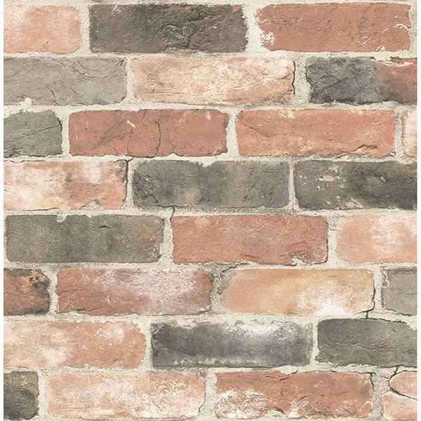 Adams Multicolor Reclaimed Bricks Wallpaper - York Wallcoverings - 2767-22320
