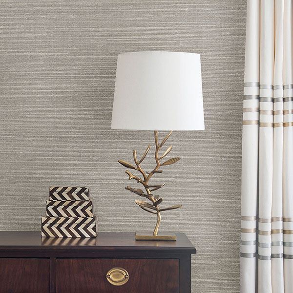 liaohe-silver-grasscloth-wallpaper-york-wallcoverings-2732-80032 - York Wallcoverings Wallpaper