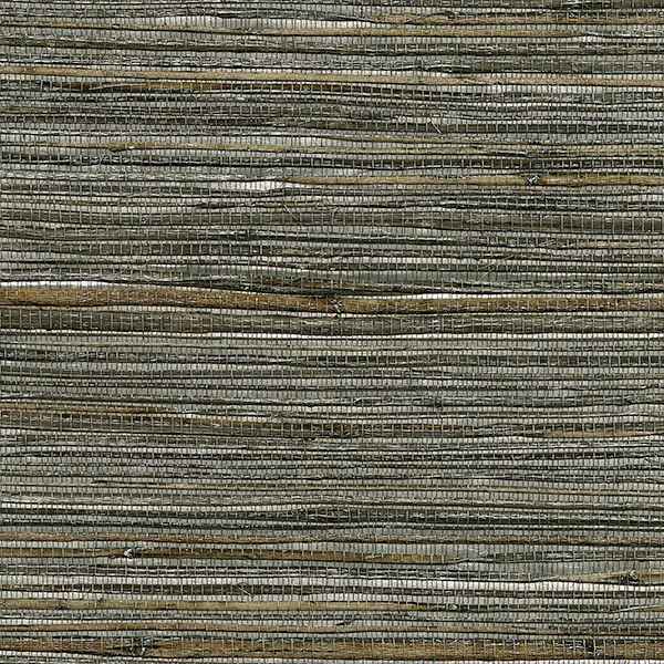 Fujian Silver Grasscloth Wallpaper - York Wallcoverings - 2732-80007