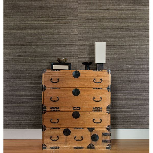 yunnan-brown-grasscloth-wallpaper-york-wallcoverings-2732-65409 - York Wallpaper Wallpaper