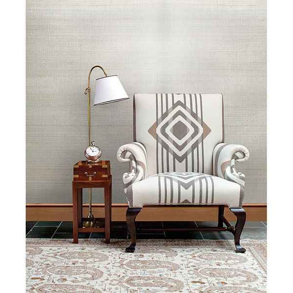 Pearl Silver Grasscloth Wallpaper - York Wallcoverings - 2732-54745 - York Wallcoverings Wallpaper