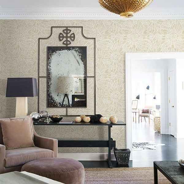 Daydream Honey Abstract Floral Wallpaper - York Wallcoverings - 2793-24720 - York Wallcoverings Wallpaper