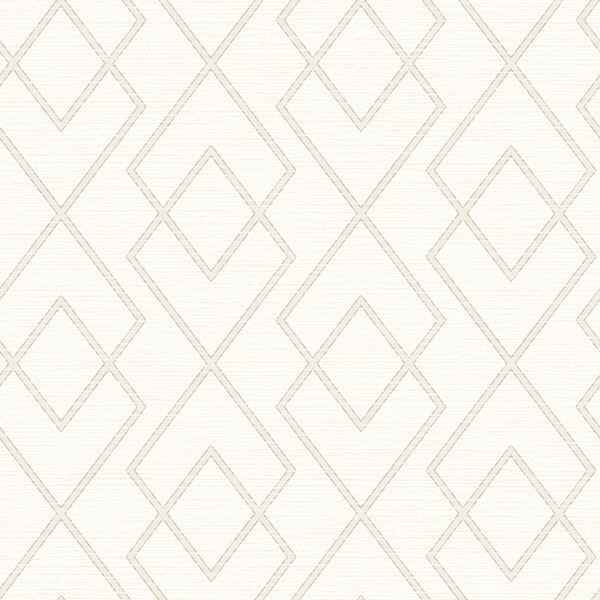 Blaze White Trellis Wallpaper - York Wallcoverings - 3115-12423
