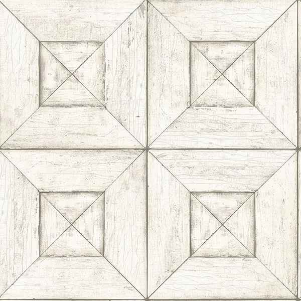 Avery Off White Wood Wallpaper - York Wallcoverings - 3115-12451