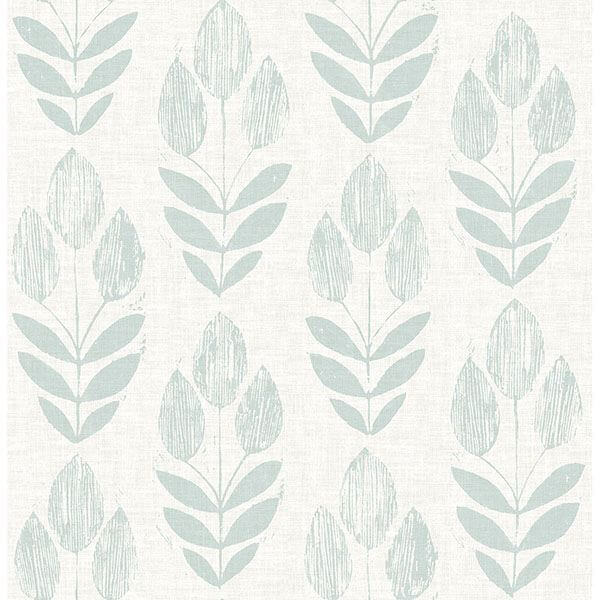 garland-teal-block-tulip-wallpaper-york-wallcoverings-3115-24472 - York Wallpaper Wallpaper