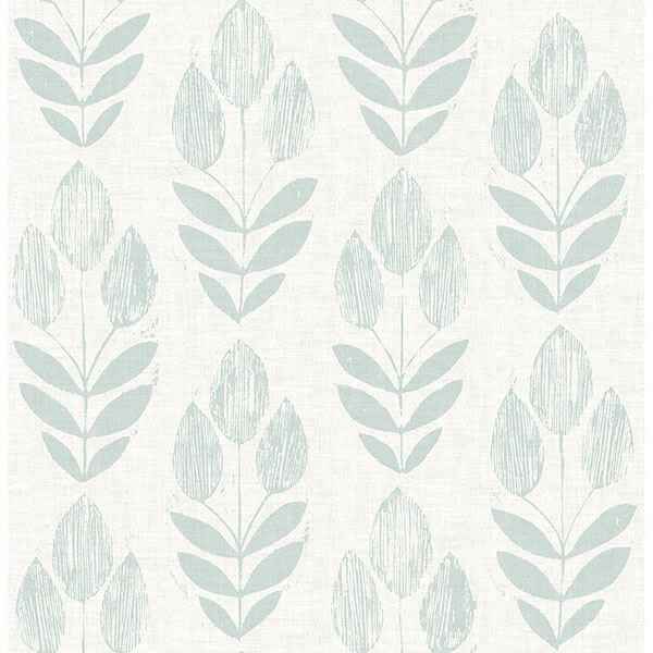Garland Teal Block Tulip Wallpaper - York Wallcoverings - 3115-24472
