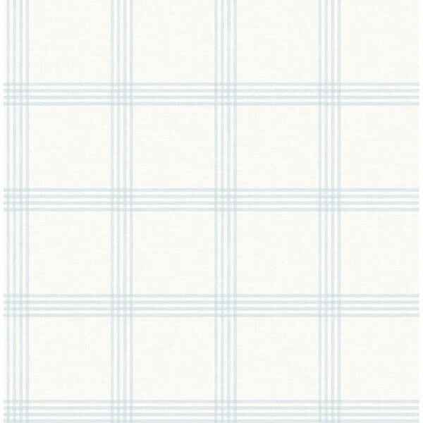 Twain Light Blue Plaid Wallpaper - York Wallcoverings - 3115-24475 - York Wallcoverings Wallpaper