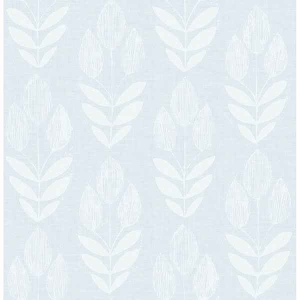 Garland Light Blue Block Tulip Wallpaper - York Wallcoverings - 3115-24470