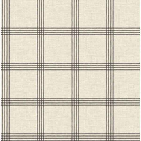 Twain Black Plaid Wallpaper - York Wallcoverings - 3115-24479 - York Wallcoverings Wallpaper