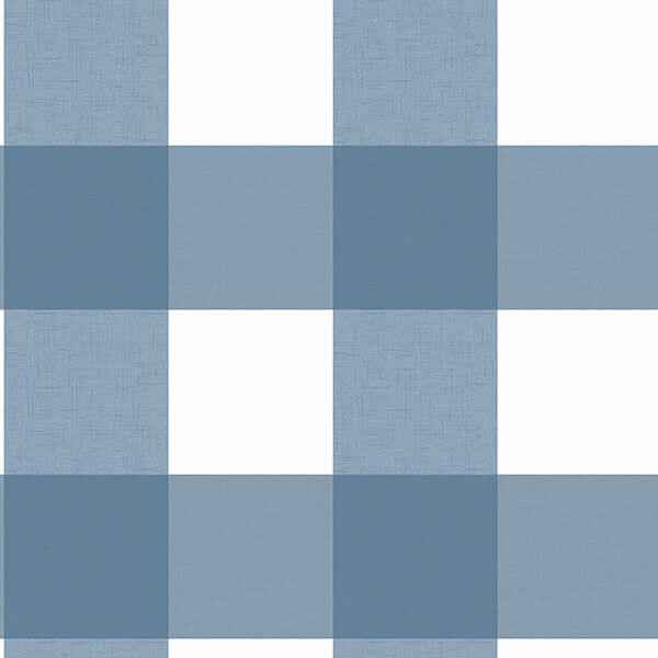 Amos Blue Gingham Wallpaper - York Wallcoverings - 3115-12533 - York Wallcoverings Wallpaper