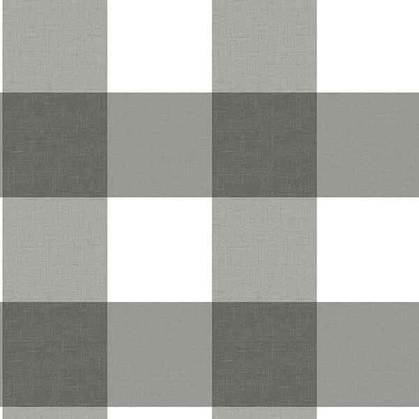 Amos Black Gingham Wallpaper - York Wallcoverings - 3115-12532