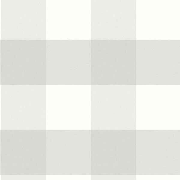 Amos Light Grey Gingham Wallpaper - York Wallcoverings - 3115-12531 - York Wallcoverings Wallpaper