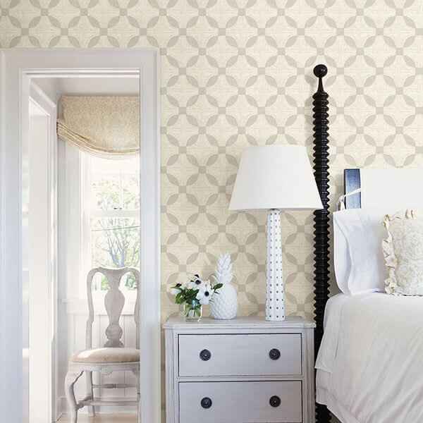Justice Light Grey Quilt Wallpaper - York Wallcoverings - 3115-12473 - York Wallcoverings Wallpaper