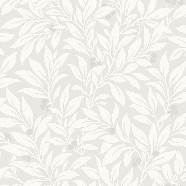fasciata-silver-mulberry-leaf-wallpaper-york-wallcoverings-2766-42025 - York Wallpaper Wallpaper