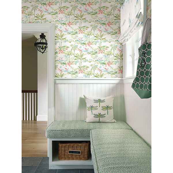 Ibis Green Lagoon Wallpaper - York Wallcoverings - 2766-12071 - York Wallcoverings Wallpaper