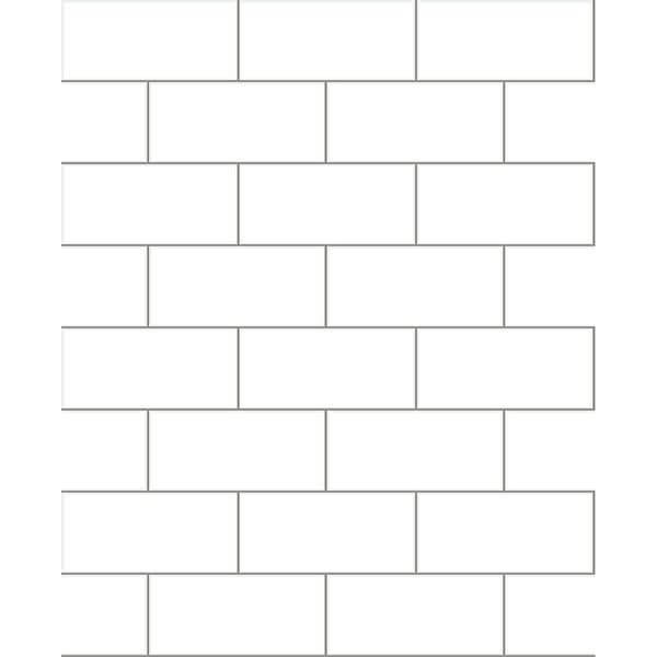 parkway-off-white-subway-tile-wallpaper-york-wallcoverings-2766-23750 - York Wallcoverings Wallpaper