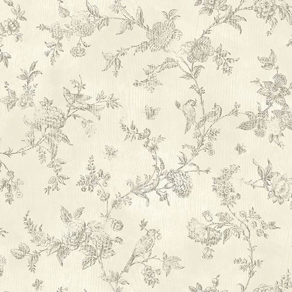 singapore-cream-toile-wallpaper-york-wallcoverings-2766-02193 - York Wallpaper Wallpaper