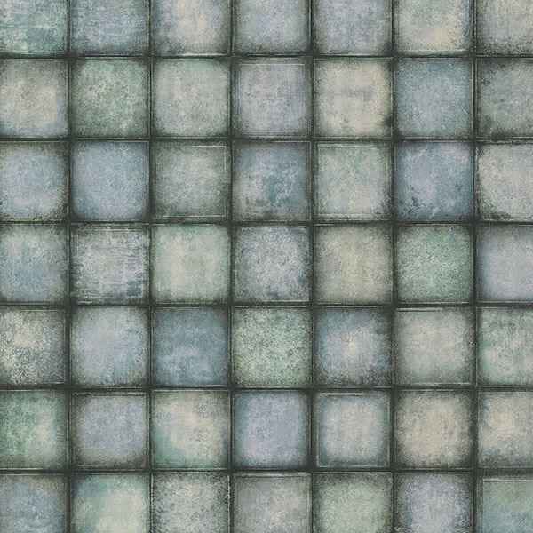 Soucy Blue Tiles Wallpaper - York Wallcoverings - 2766-24082 - York Wallcoverings Wallpaper