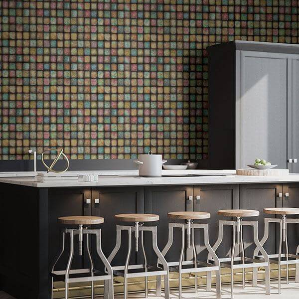soucy-multicolor-tiles-wallpaper-york-wallcoverings-2766-24080 - York Wallcoverings Wallpaper