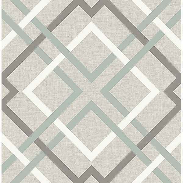 Tuvalu Taupe Plaid Wallpaper - York Wallcoverings - 2766-22649 - York Wallcoverings Wallpaper
