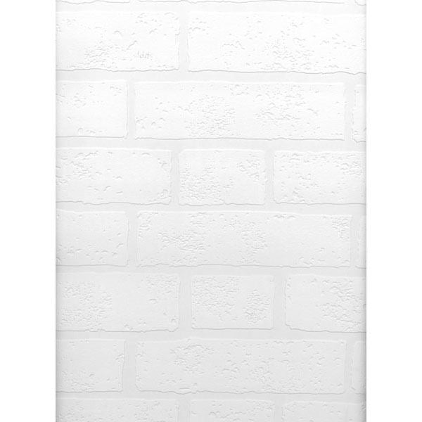 bridgers-white-paintable-brick-wallpaper-york-wallcoverings-2780-99423 - York Wallpaper Wallpaper