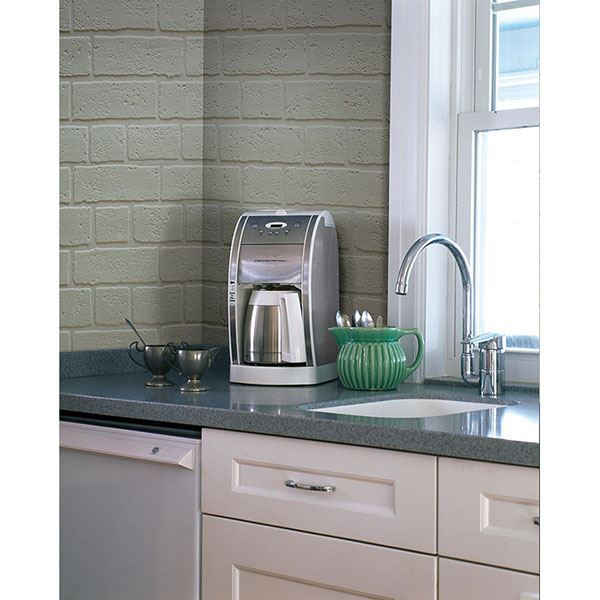 bridgers-white-paintable-brick-wallpaper-york-wallcoverings-2780-99423 - York Wallpaper Wallpaper
