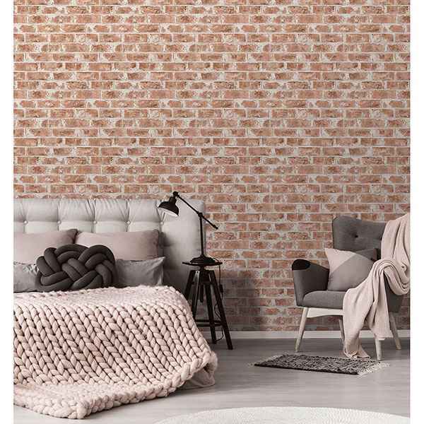 Jomax Red Warehouse Brick Wallpaper - York Wallcoverings - UW24760 - York Wallcoverings Wallpaper