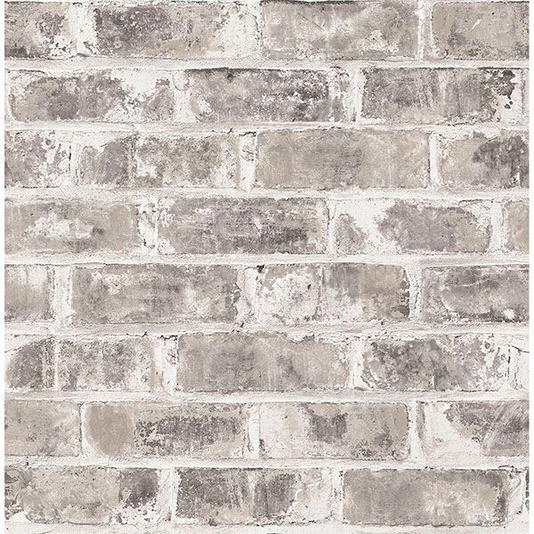 jomax-grey-warehouse-brick-wallpaper-york-wallcoverings-uw24761 - York Wallcoverings Papel pintado