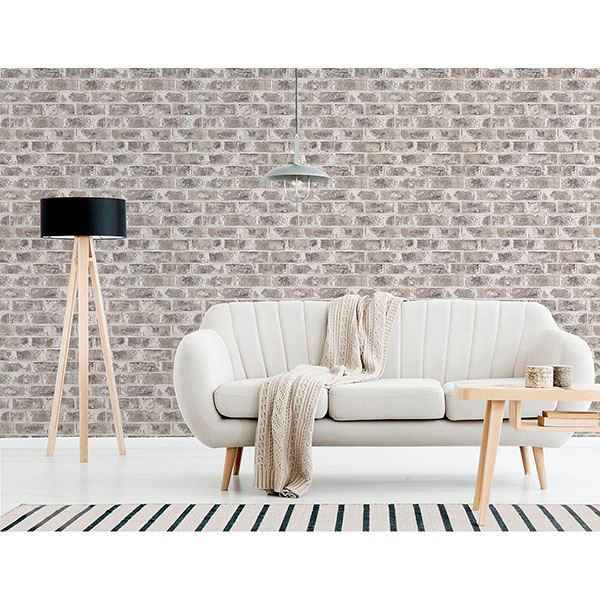 Jomax Grey Warehouse Brick Wallpaper - York Wallcoverings - UW24761 - York Wallcoverings Wallpaper
