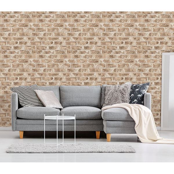 jomax-neutral-warehouse-brick-wallpaper-york-wallcoverings-uw24762 - York Wallpaper Wallpaper