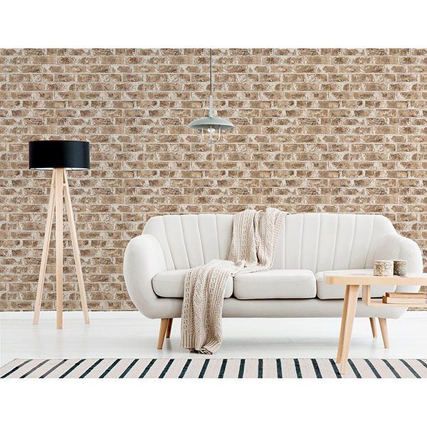 jomax-neutral-warehouse-brick-wallpaper-york-wallcoverings-uw24762 - York Wallpaper Wallpaper