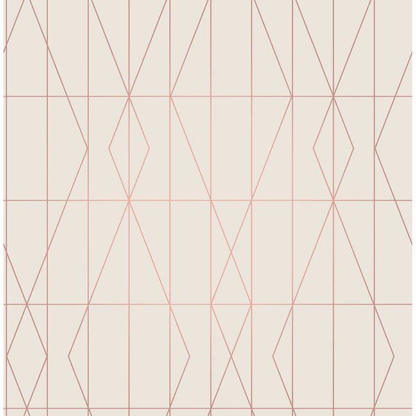 leveque-cream-deco-diamond-geo-wallpaper-york-wallcoverings-uw24787 - York Wallcoverings Wallpaper