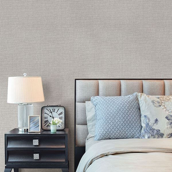 bohemian-pewter-woven-texture-wallpaper-york-wallcoverings-2807-8026 - York Wallcoverings Wallpaper