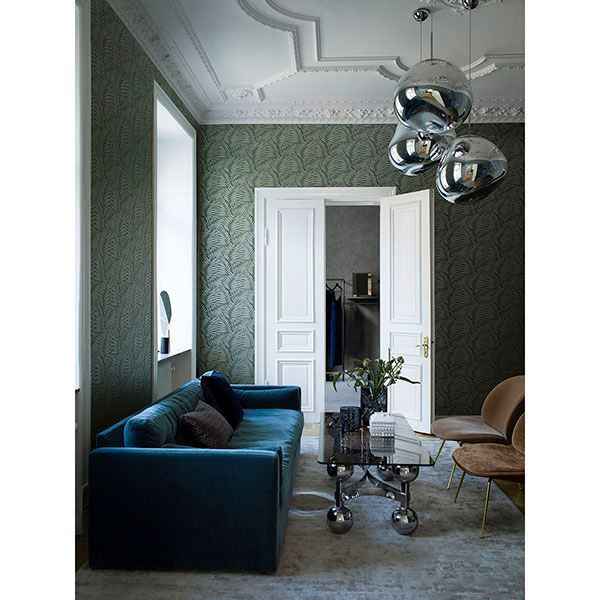 Myfair Olive Leaf Wallpaper - York Wallcoverings - 2825-6378 - York Wallcoverings Wallpaper