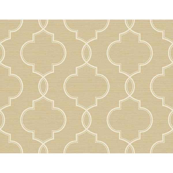Malo Wheat Sisal Ogee Wallpaper - York Wallcoverings - 2765-BW40507 - York Wallcoverings Wallpaper