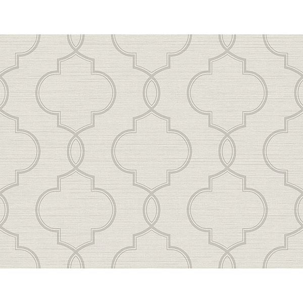 malo-light-grey-sisal-ogee-wallpaper-york-wallcoverings-2765-bw40508 - York Wallpaper Wallpaper