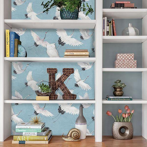blue-halcyon-peel-stick-wallpaper-york-wallcoverings-nu2680 - York Wallcoverings Wallpaper