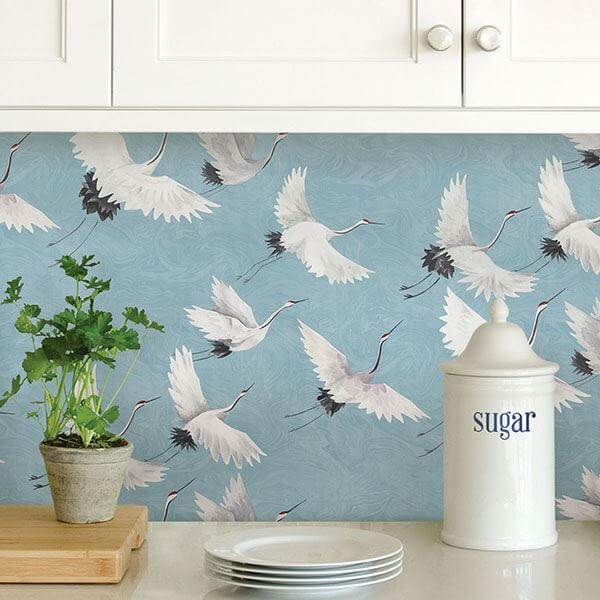 blue-halcyon-peel-stick-wallpaper-york-wallcoverings-nu2680 - York Wallcoverings Wallpaper