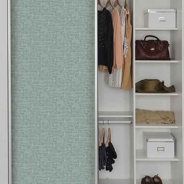 aqua-poplin-texture-peel-stick-wallpaper-york-wallcoverings-nu2919 - York Wallcoverings Wallpaper