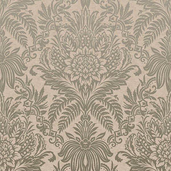 signature-beige-damask-wallpaper-york-wallcoverings-m1066 - York Wallcoverings Wallpaper