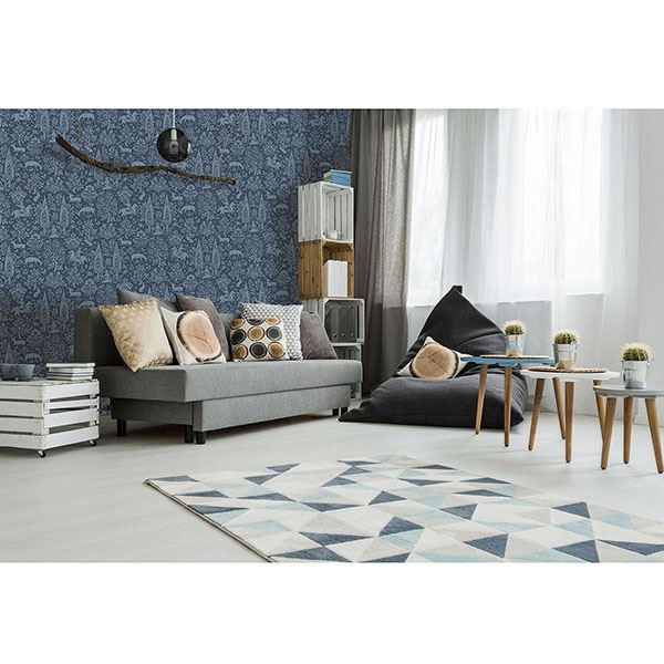 sherwood-dark-blue-woodland-wallpaper-york-wallcoverings-m1169 - York Wallpaper Wallpaper