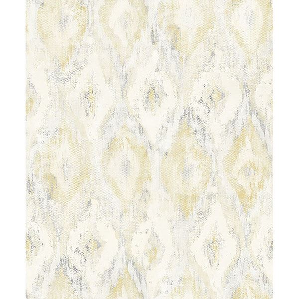 gilboa-yellow-ikat-wallpaper-york-wallcoverings-2809-sh01103 - York Wallcoverings Wallpaper