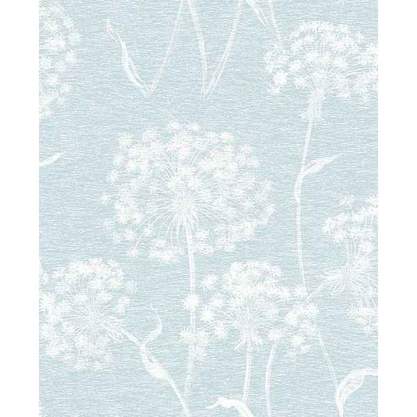 Carolyn Light Blue Dandelion Wallpaper - York Wallcoverings - 2811-24576 - York Wallcoverings Wallpaper