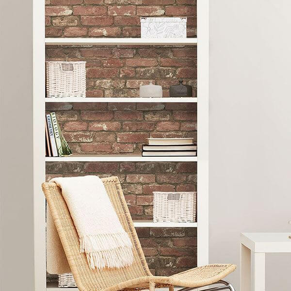 west-end-brick-peel-stick-wallpaper-york-wallcoverings-nu2214 - York Wallcoverings Wallpaper